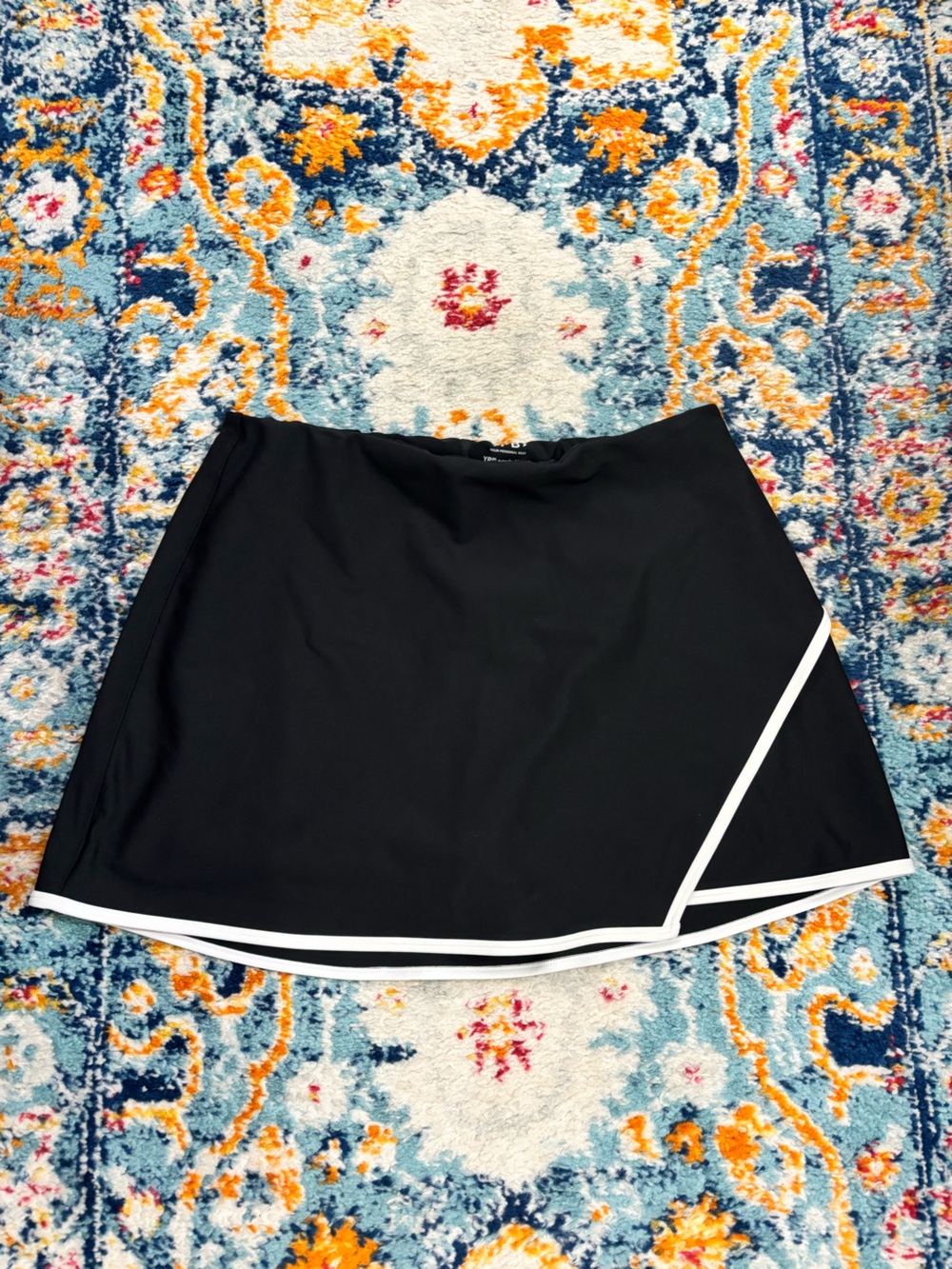 Abercrombie YPB Black Mini Skirt with White Trim — Sporty Chic